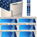 Nicasa HD Premium Quality combo of fridge top with 2 pec handle, and 6 mats-set of 9 pieces