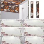 Nicasa HD Premium Quality combo of fridge top with 2 pec handle, and 6 mats-set of 9 pieces