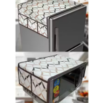 Krishna E premium quality water proof Fabric Fridge Cover with 1 pec Oven Cover,Water proof Fabric, Set of 2 pec