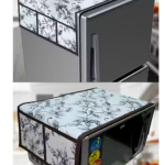 Krishna E premium quality water proof Fabric Fridge Cover with 1 pec Oven Cover,Water proof Fabric, Set of 2 pec