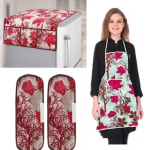 Classy Stylish Fridge Top Cover & Apron (Pack Of 2)