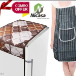 Classy Stylish Fridge Top Cover & Apron (Pack Of 2)
