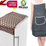 Classy Stylish Fridge Top Cover & Apron (Pack Of 2)
