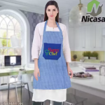 Kitchen Apron- Waterproof /Oil-Proof - Adjustable Aprons with Pockets for Women Men Washable - Pack of 1 (color As per availibility)