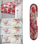 NICASA HD Premium Quality Fridge cover for Top with 1 pec handle and 3 pec fridge mats - Set of 5 piece