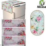 Premium Quality combo of fridge top, 1 handle cover and 3 mats-set of 5 pieces