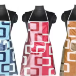 NICASA Kitchen Apron- Waterproof /Oil-Proof - Adjustable Aprons with Pockets for Women Men Washable - Pack of 3 (color As per availibility)