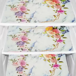 NicasaHD Premium Quality Fridge cover for Top with 1 pec handle set and 3 pec fridge mats - Set of 5 piece