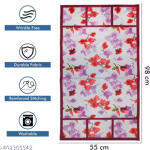 NicasaHD Premium Quality Fridge cover for Top with 1 pec handle set and 3 pec fridge mats - Set of 5 piece