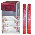 Nicasa HD Premium Quality combo of fridge top with 2 pec handle, and 3 mats-set of 6 pieces