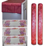 Nicasa HD Premium Quality combo of fridge top with 2 pec handle, and 3 mats-set of 6 pieces