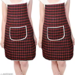 Jeans Fabric Apron Solid Blue