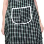 100% Cotton Apron Green Check