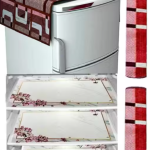 Premium Quality combo of fridge top, 2 handle cover and 3 mats-set of 6 pieces