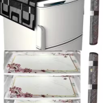 Premium Quality combo of fridge top, 2 handle cover and 3 mats-set of 6 pieces