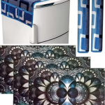 Nicasa HD Premium Quality combo of fridge top, 2 handle cover and 3 mats-set of 6 pieces