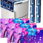 Nicasa HD Premium Quality combo of fridge top, 2 handle cover and 3 mats-set of 6 pieces