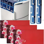 Nicasa HD Premium Quality combo of fridge top, 2 handle cover and 3 mats-set of 6 pieces