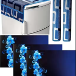 Nicasa HD Premium Quality combo of fridge top, 2 handle cover and 3 mats-set of 6 pieces
