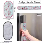 Nicasa HD Premium Quality Fridge cover for Top with 1 pec handle set and 3 pec fridge mats - Set of 5 piece