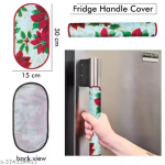 Nicasa HD Premium Quality Fridge cover for Top with 1 pec handle set and 3 pec fridge mats - Set of 5 piece