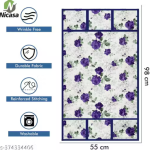 Nicasa HD Premium Quality Fridge cover for Top with 1 pec handle set and 3 pec fridge mats - Set of 5 piece