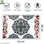 Nicasa HD Premium Quality Fridge cover for Top with 1 pec handle set and 3 pec fridge mats - Set of 5 piece