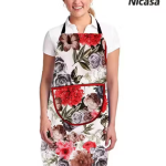 Nicasa Kitchen Apron- Waterproof /Oil-Proof - Adjustable Aprons with Pockets for Women Men Dishwashing