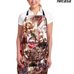 Nicasa Kitchen Apron- Waterproof /Oil-Proof - Adjustable Aprons with Pockets for Women Men Dishwashing