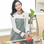 Krishna E Waterproof Unisex Strips Kitchen Apron with Center Pocket and Both Side Stitched Towel