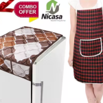 Stylish Fridge Top Cover & Apron (Set Of 2)
