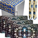 Nicasa HD Premium Quality combo of fridge top, 2 handle cover and 3 mats-set of 6 pieces