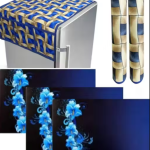 Nicasa HD Premium Quality combo of fridge top, 2 handle cover and 3 mats-set of 6 pieces