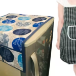 Fridge Cover With Utility Pockets and Apron with Utility Pocket 100% Cotton