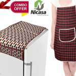 Classy Stylish Fridge Top Cover & Apron (Pack Of 2)
