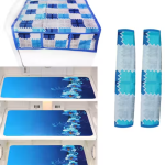Nicasa HD Premium Quality combo of fridge top, 2 handle cover and 3 mats-set of 6 pieces