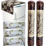 Nicasa HD Premium Quality combo of fridge top, 2 pec handle and 3 mats-set of 6 pieces