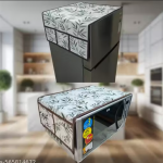 Krishna E premium quality water proof Fabric Fridge Cover With 1 pec of Microwave Oven Cover - Set of 2 Pec