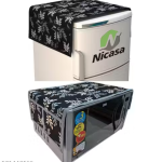 Krishna E premium quality Fabric Fridge Cover With 1 pec of Microwave Oven Cover - Set of 2 Pec