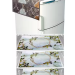 Fridge Cover With 6 Utility Pockets and 3 Piece Mat