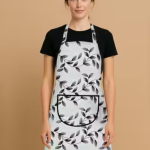 Samridhi Floral print waterproof Ktichen Apron for Women with front pocket, for kitchen, Home , Dusting use.