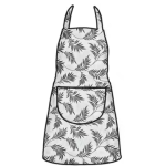 Samridhi Floral print waterproof Ktichen Apron for Women with front pocket, for kitchen, Home , Dusting use.