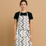 Samridhi Floral print waterproof Ktichen Apron for Women with front pocket, for kitchen, Home , Dusting use.