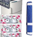 NICASA HD Premium Quality Fridge cover for Top with 1 pec handle set and 3 pec fridge mats - Set of 5 piece