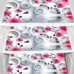 NICASA Combo of Fridge Top Cover, 2 Fridge Handle Covers 3 Fridge Mats