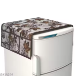 NICASA Combo of Fridge Top Cover, 2 Fridge Handle Covers 3 Fridge Mats