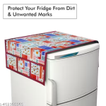 NicasaHD Premium Quality Fridge cover for Top with 1 pec handle set and 3 pec fridge mats - Set of 5 piece