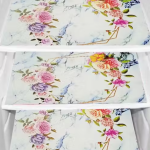 NicasaHD Premium Quality Fridge cover for Top with 1 pec handle set and 3 pec fridge mats - Set of 5 piece