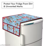 NicasaHD Premium Quality Fridge cover for Top with 1 pec handle set and 3 pec fridge mats - Set of 5 piece