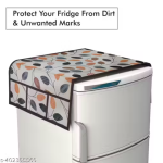 NicasaHD Premium Quality Fridge cover for Top with 1 pec handle set and 3 pec fridge mats - Set of 5 piece